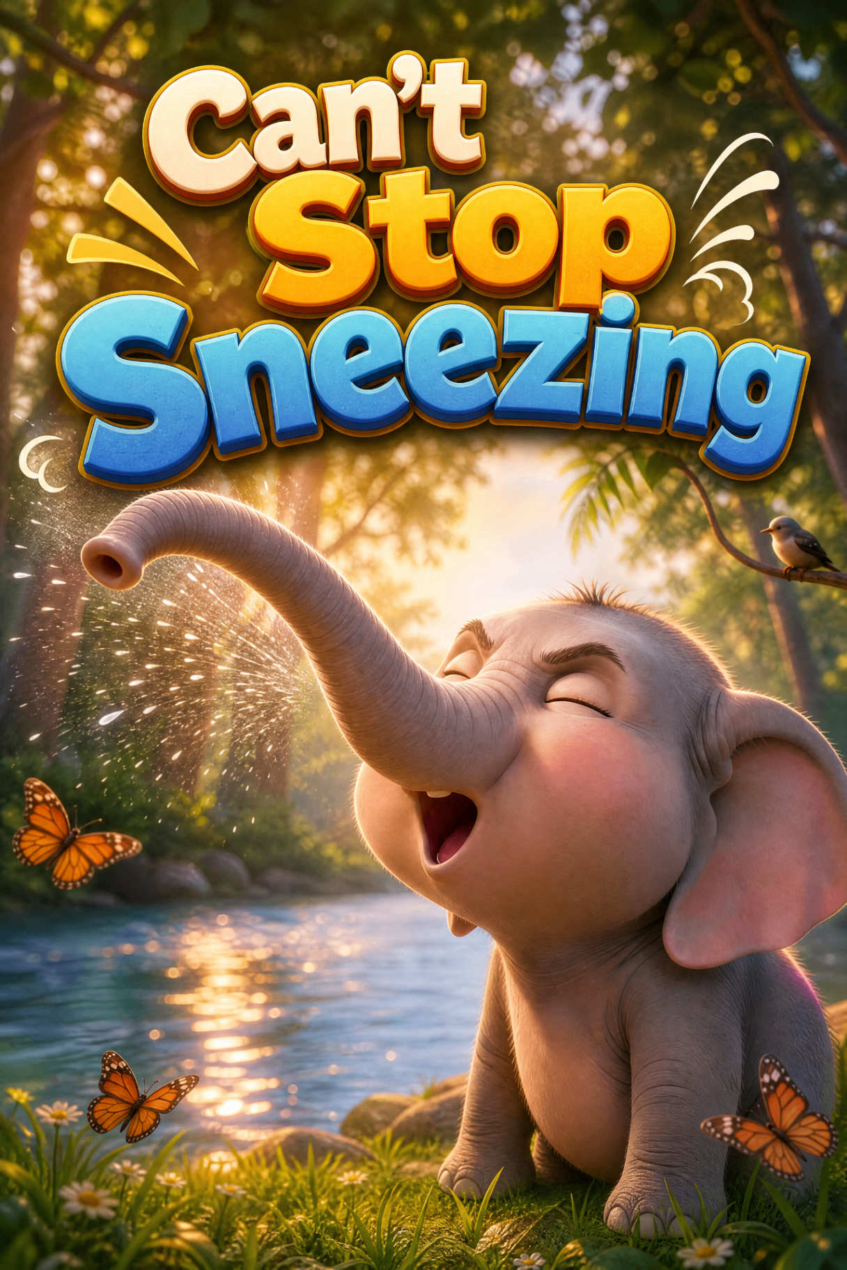Eddie the Elephant Can't Stop Sneezing poster cover